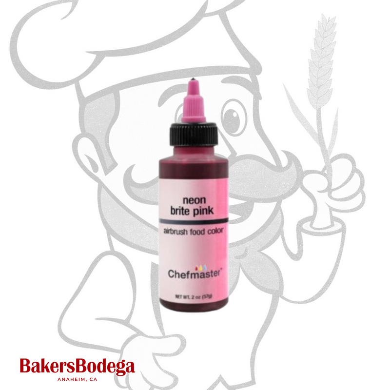 Chefmaster® Airbrush Neon Food Color 2 oz - BakersBodega – Baking & Cake Decorating Supplies SupeStore